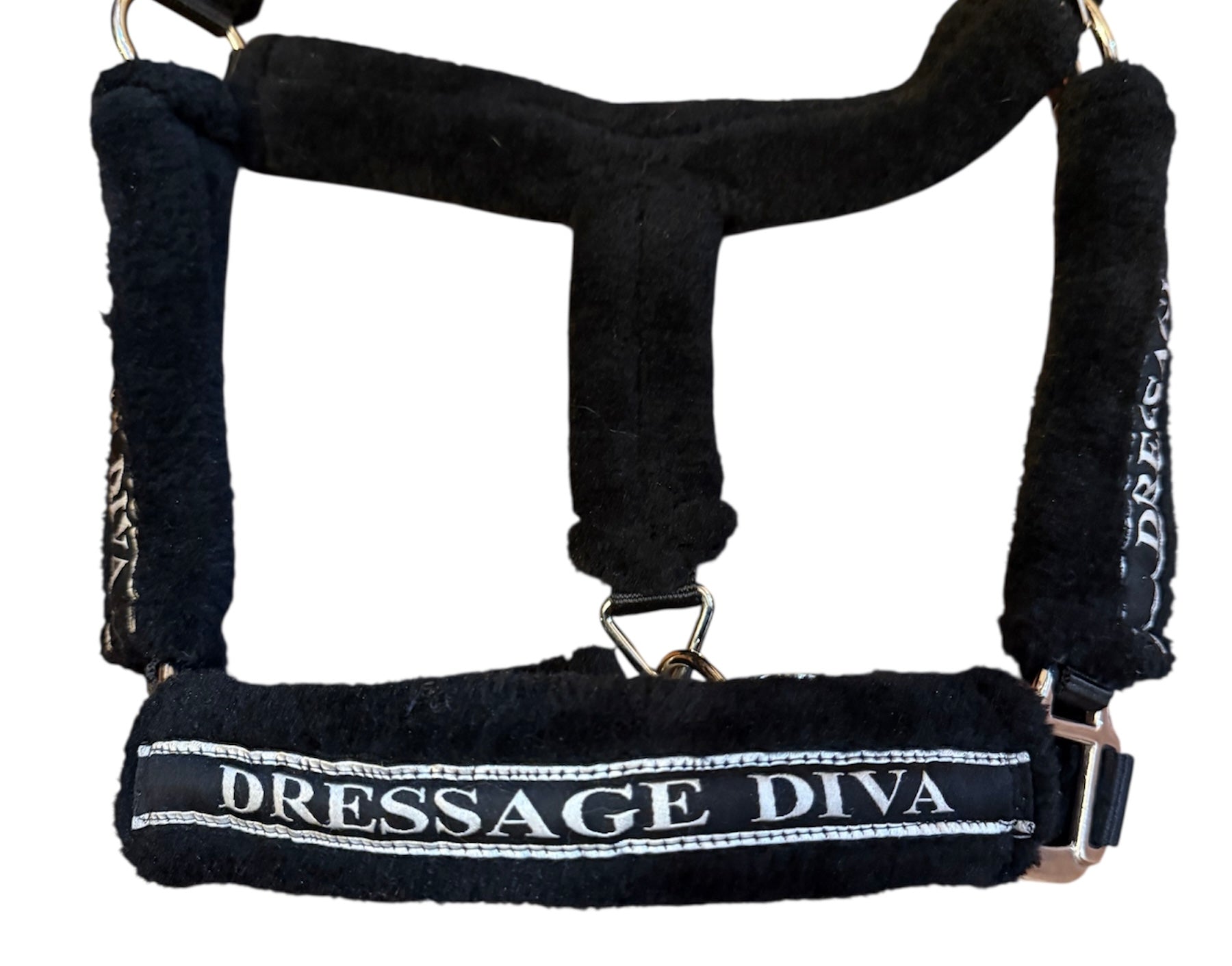 Full fluff black Halter | black faux fur